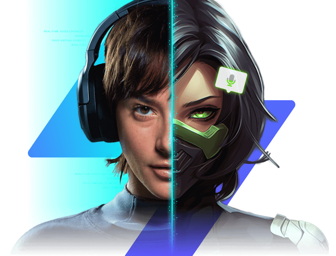 Creative split portrait with neon line.